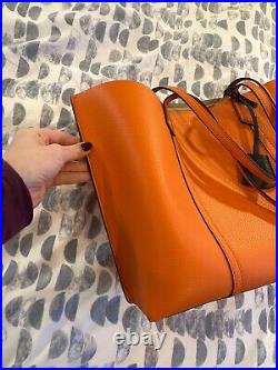 Tory Burch Perry Tote Canyon Orange Women's Hand Bag NWOT SOLD OUT