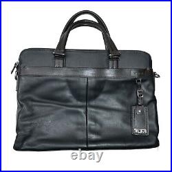 Tumi Authentic Leather Tafton Double Zip Portfolio Briefcase Laptop Bag