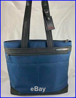 Tumi Companion Tote Business Laptop Carry Bag Ballistic Nylon Blue 223119 $375
