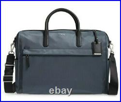 Tumi Dara Carry-all Nylon & Leather Laptop Bag Briefcase Weekender Tote in SLATE