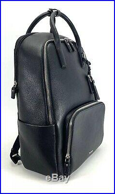 Tumi Indra Black Leather Backpack Fits 15 Laptop Stanton Women's Business Bag