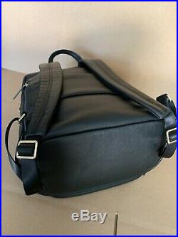 Tumi Leather Haper Backpack Women Travel Laptop Bag 196355 Black Gold Hardware