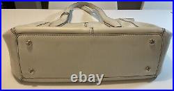 Tumi Leather Tote Laptop Bag With Roller Bag Strap
