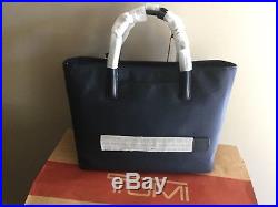 Tumi Navy Ballistic Nylon Small Tanya Tote Satchel Laptop Carry On Bag $345 NWT