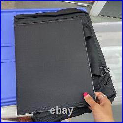 Tumi Unisex Padded Laptop Briefcase Shoulder Bag Black Nylon Folder No Straps