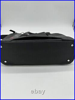 Tumi Varek Park Tote-Black Leather -Crossbody Strap Laptop Bag. Free Shipping