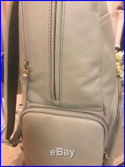 Tumi Voyageur ALL Leather Calais Backpack Women Casual Laptop Bag 017000 Grey