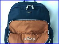 Tumi Voyageur Backpack Laptop Bag Boarding Tote Navy Blue Margarita, Carson Sz