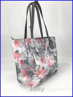 Tumi Voyageur Large M-Tote Laptop Carry-On Carry-All Bag Grey Pink Floral 494766