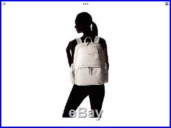 Tumi Voyageur Leather Calais Backpack Women Casual Laptop Bag 017000 Grey