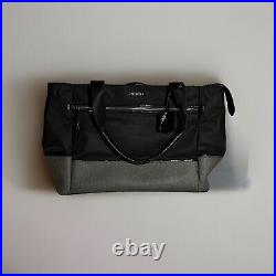 Tumi Voyageur Mauren Nylon & Leather Tote Laptop Bag Black/Gray Lightweight