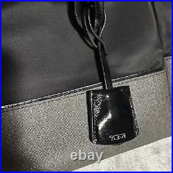 Tumi Voyageur Mauren Nylon & Leather Tote Laptop Bag Black/Gray Lightweight