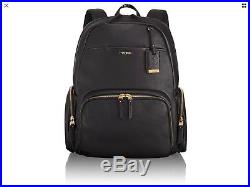 Tumi Women's Voyageur Leather Calais Backpack Laptop Travel Bag 96066 Black