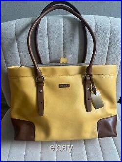 Tumi laptop bag yellow, new with tags