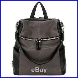 Unisex women's Casual Backpack Campus school Book bags Laptop BagGenuine leather
