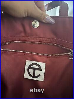 Used Medium Telfar Shopping Bag In Oxblood color vegan leather fits laptop