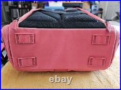 VINTA Waterproof Pink Blush Twill Backpack Large Bag with Laptop Sleeve Cases