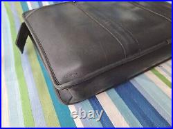 VINTAGE Coach Bag Black Leather Laptop Briefcase Made In USA