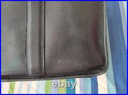 VINTAGE Coach Bag Black Leather Laptop Briefcase Made In USA