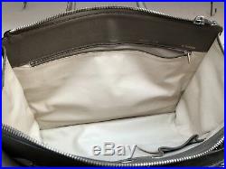 Valextra Madison Bag Leather Briefcase Womens Gray Laptop Office Bag Genuine
