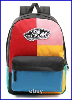 Vans School Bag Realm Backpack Patchwork Multi Colour Casual Rucksack laptop uni