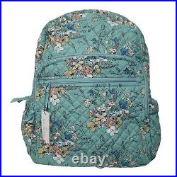 Vera Bradley Campus Backpack Sunlit Travel Carry On Laptop Bag Garden Sage NWT