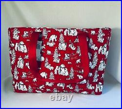 Vera Bradley Dual Compartment Travel Bag Beary Merry Christmas NWT $145