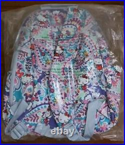 Vera Bradley Hello Kitty Paisley Campus School Laptop Backpack Travel Bag NWT