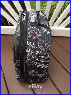 Vera Bradley On a Roll Work Wheeled rolling Tote Bag Paisley Petals Laptop NWT