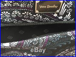 Vera Bradley On a Roll Work Wheeled rolling Tote Bag Paisley Petals Laptop NWT
