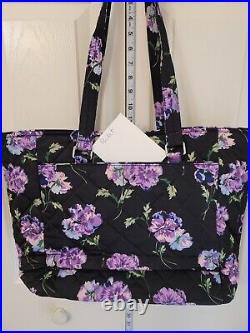 Vera Bradley Work/ Laptop Tote Bag in Performance Twill Floating Pansies handbag