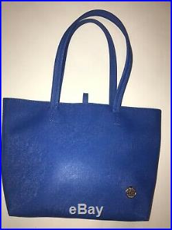 Vince Camuto Bag Cerulean Blue Women Leila Tote Saffiano Leather Laptop Purse