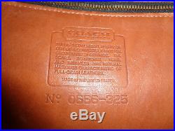 Vintage 1980s Coach Women's Briefcase Brown Leather Laptop Messenger Bag
