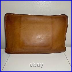 Vintage 1980s Coach Zip Portfolio Document Laptop Case Brown Leather Made In USA