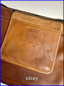 Vintage 1980s Coach Zip Portfolio Document Laptop Case Brown Leather Made In USA