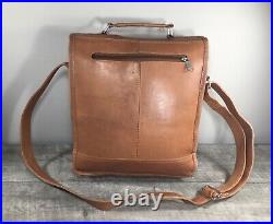 Vintage Brown Leather Messenger Shoulder Laptop School College Handbag Purse Bag