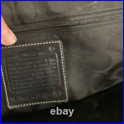 Vintage COACH LEXINGTON Solid Black Leather Briefcase Satchel Laptop Bag