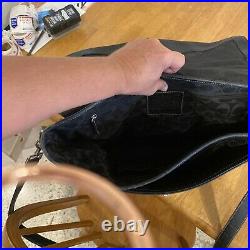 Vintage COACH LEXINGTON Solid Black Leather Briefcase Satchel Laptop Bag