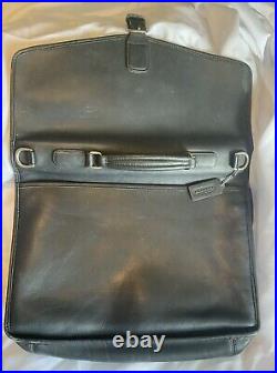 Vintage Coach Laptop Bag / Briefcase Soft Black Leather
