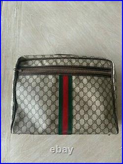 Vintage Gucci Brown GG Attache Briefcase Laptop Bag