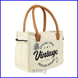 Vintage Handbag Leather Tote Bag Shopper Purse Shoulder Laptop Bag for Women
