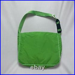 Vintage LeSportSac Green Messenger Shoulder Crossbody Work School Bag Laptop