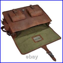 Vintage Leather Laptop Briefcase Handmade Messenger Computer Satchel Work Bag