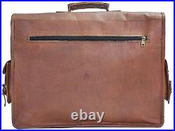 Vintage Leather Laptop Briefcase Handmade Messenger Computer Satchel Work Bag5