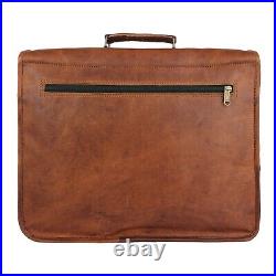 Vintage Leather Laptop Briefcase Messenger Satchel Computer Bag for Women & Men