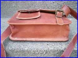 Vintage Leather School Scholar Lawyer Messenger Cross Body Bag iPad Laptop Pack