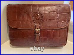 Vintage Mulberry brown congo leather shoulder briefcase satchel laptop work bag