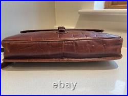 Vintage Mulberry brown congo leather shoulder briefcase satchel laptop work bag