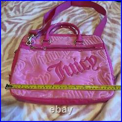 Vintage Pink Juicy Couture Purse Couture Computer Tote Laptop Bag Velour Y2K