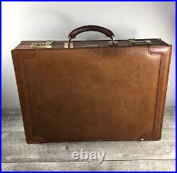Vintage Renwick Canada Belting Leather Briefcase Brown Bag Business Attaché